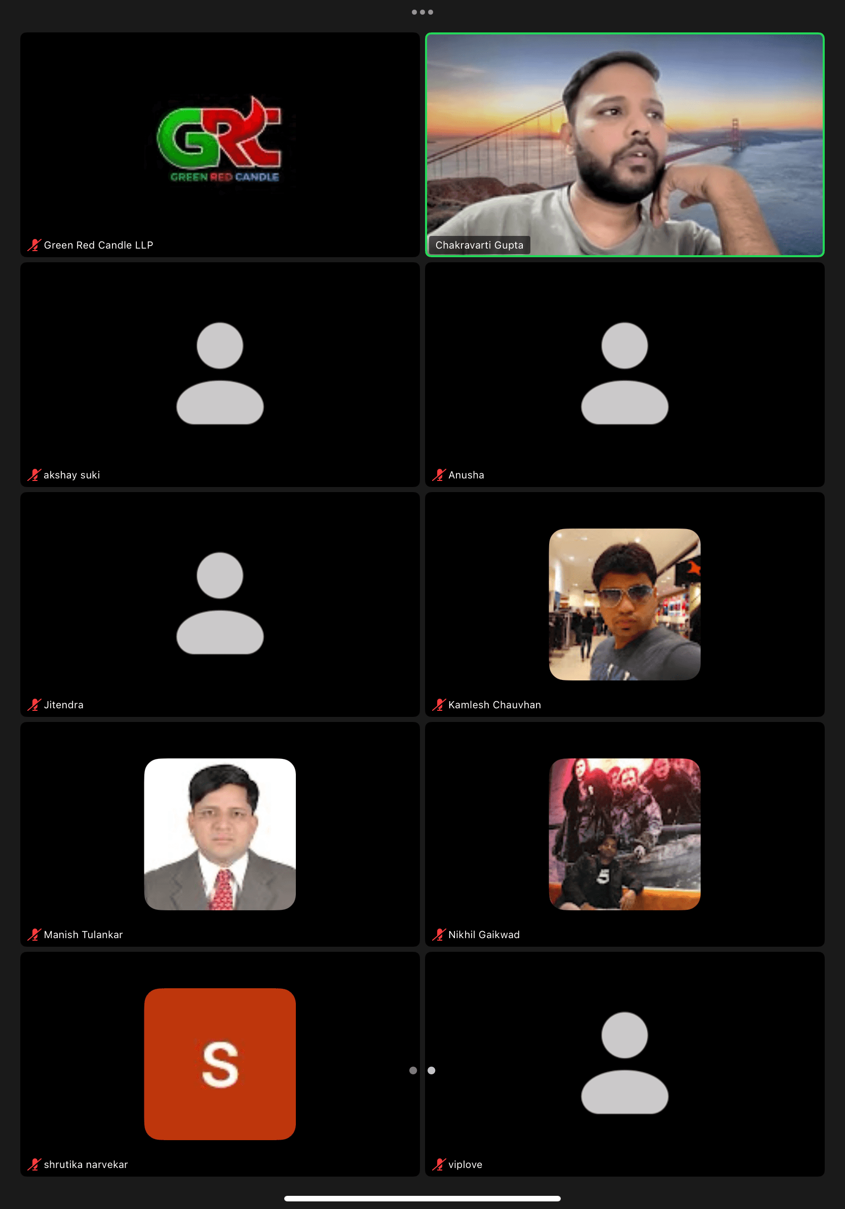 Live class — chart walkthrough